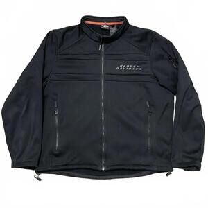 Harley-Davidson Motorcycle Jacket Men's XL Blacked Embroidered Full Zip Pockets